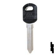 Uncut Plastic Head Key Blank | GM | B92P Automotive Key JMA USA