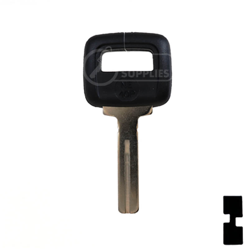 Uncut Plastic Head Key Blank | Volvo | S66NN-P Automotive Key JMA USA