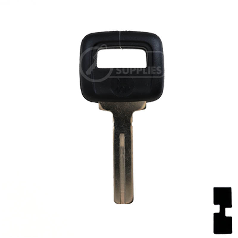 Uncut Plastic Head Key Blank | Volvo | S66NN-P Automotive Key JMA USA