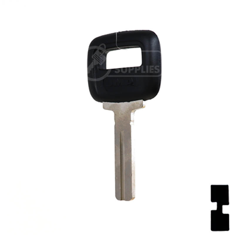 Uncut Plastic Head Key Blank | Volvo | S66NN-P Automotive Key JMA USA