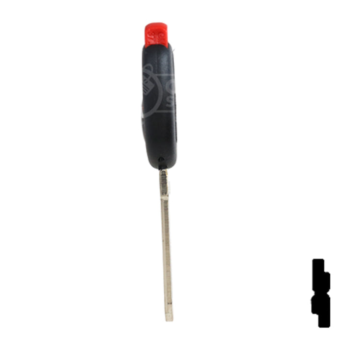 Uncut Plastic Head Transponder Key Shell | Chevrolet | TP00GM-30-P Automotive Key JMA USA