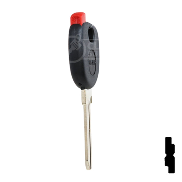 Uncut Plastic Head Transponder Key Shell | Chevrolet | TP00GM-30-P Automotive Key JMA USA