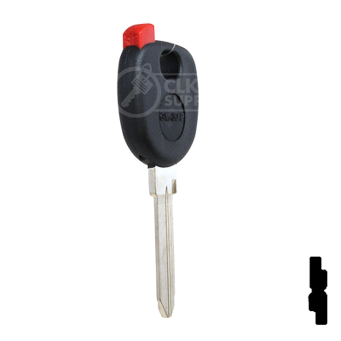 Uncut Plastic Head Transponder Key Shell | Chevrolet | TP00GM-30-P Automotive Key JMA USA