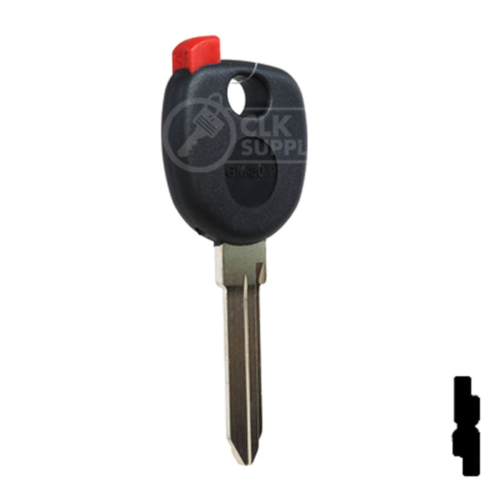 Uncut Plastic Head Transponder Key Shell | Chevrolet | TP00GM-30-P Automotive Key JMA USA