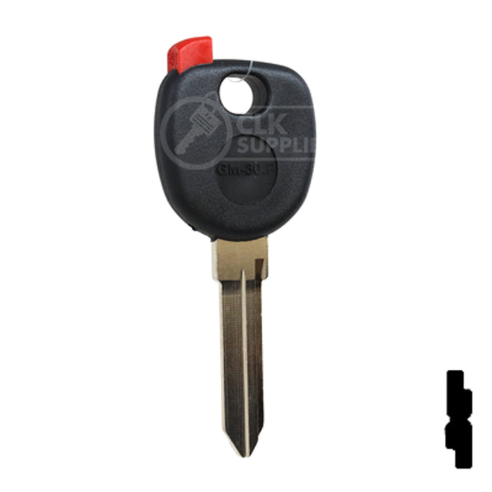 Uncut Plastic Head Transponder Key Shell | Chevrolet | TP00GM-30-P Automotive Key JMA USA