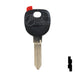 Uncut Plastic Head Transponder Key Shell | Chevrolet | TP00GM-30-P Automotive Key JMA USA