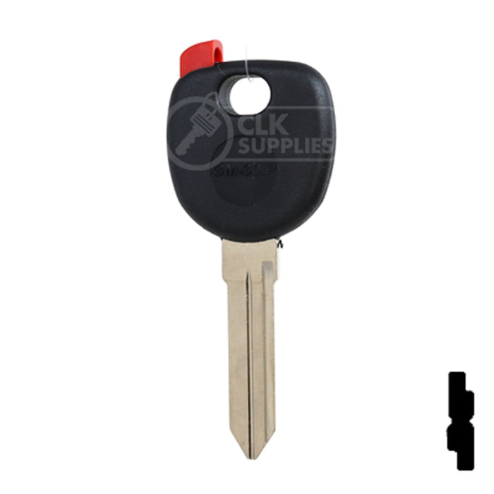 Uncut Plastic Head Transponder Key Shell | Chevrolet | TP00GM-30-P Automotive Key JMA USA