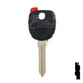 Uncut Plastic Head Transponder Key Shell | Chevrolet | TP00GM-30-P Automotive Key JMA USA