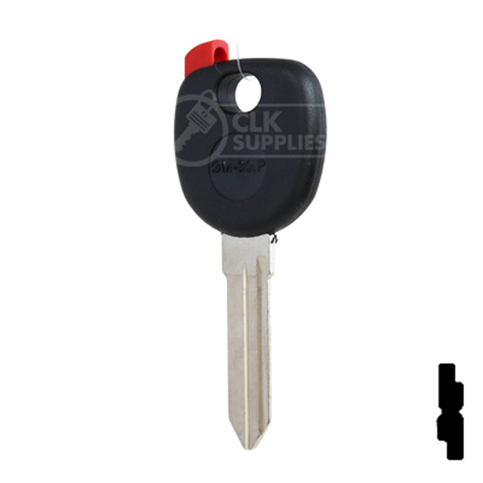 Uncut Plastic Head Transponder Key Shell | Chevrolet | TP00GM-30-P Automotive Key JMA USA