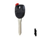Uncut Plastic Head Transponder Key Shell | Chevrolet | TP00GM-30-P Automotive Key JMA USA