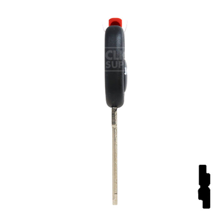 Uncut Plastic Head Transponder Key Shell | Chevrolet | TP00GM-30-P Automotive Key JMA USA