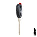 Uncut Plastic Head Transponder Key Shell | Chevrolet | TP00GM-30-P Automotive Key JMA USA