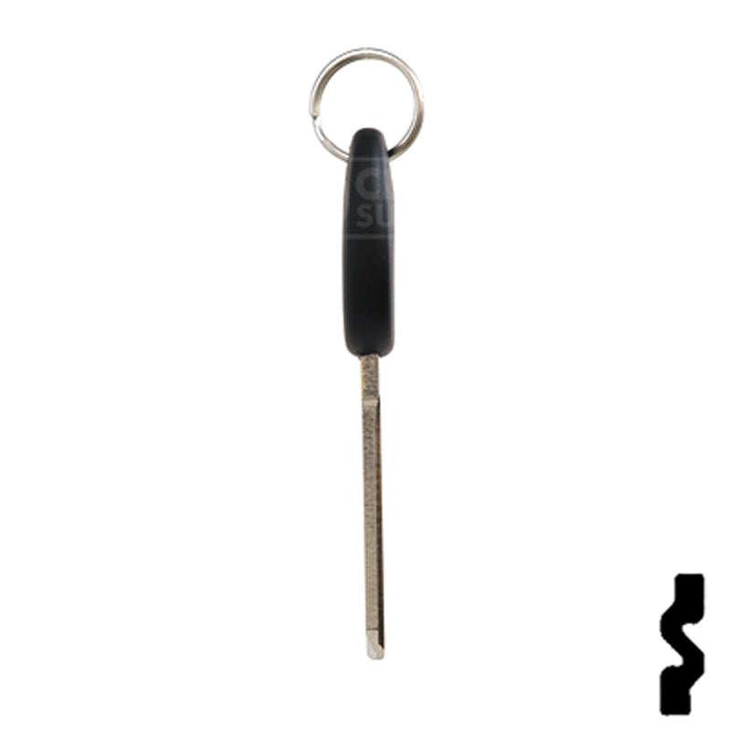 Uncut Transponder Key Blank | 5928819 | GM Logo Circle Plus Automotive Key Strattec