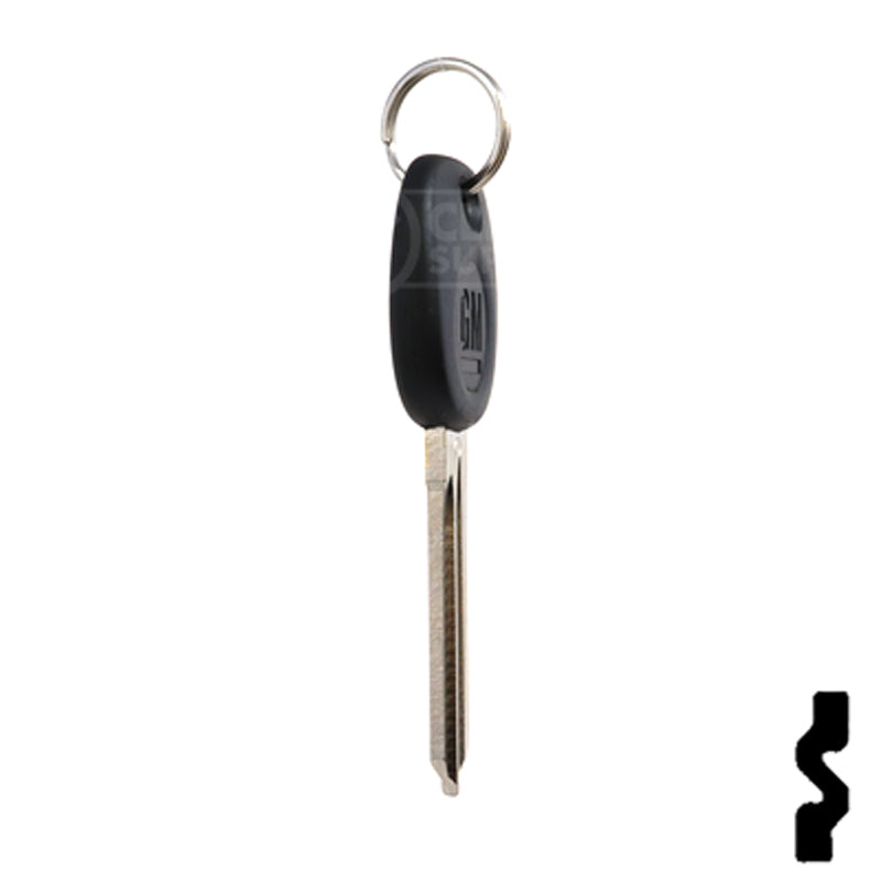 Uncut Transponder Key Blank | 5928819 | GM Logo Circle Plus Automotive Key Strattec