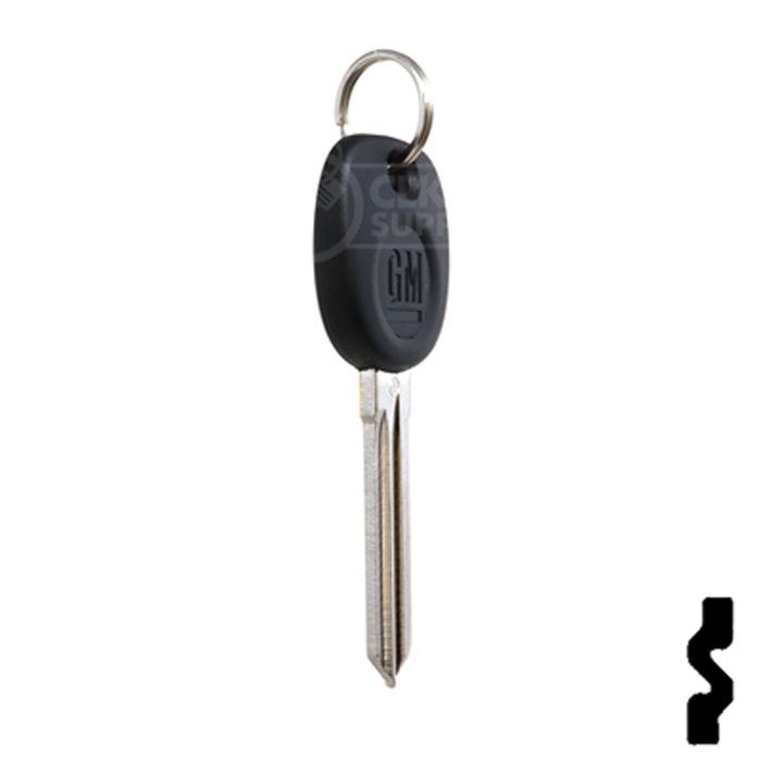 Uncut Transponder Key Blank | 5928819 | GM Logo Circle Plus Automotive Key Strattec