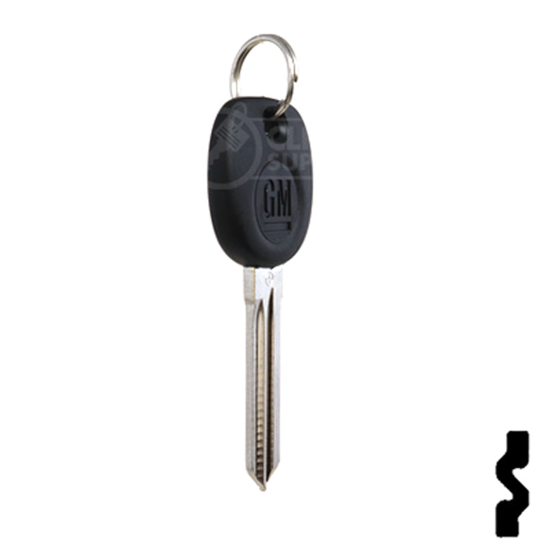 Uncut Transponder Key Blank | 5928819 | GM Logo Circle Plus Automotive Key Strattec