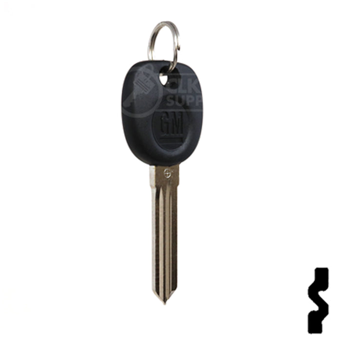 Uncut Transponder Key Blank | 5928819 | GM Logo Circle Plus Automotive Key Strattec