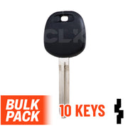 Uncut Transponder Key Blank | Toyota | TOY44D-PT, 5910834 Pack of 10 Automotive Key LockVoy