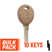 Uncut Transponder Key | Chrysler | Y164-PT, 692352 (Pack of 10) Automotive Key JMA USA