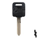 Uncut Transponder Key | Nissan, Infinity | NI04PT, 7003526 Automotive Key Strattec
