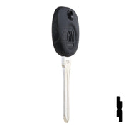 Uncut Transponder Key PK3 | Cadillac, GM Logo | B112PT Automotive Key Strattec