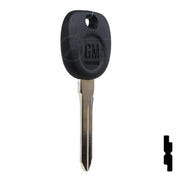Uncut Transponder Key PK3 | Cadillac, GM Logo | B112PT Automotive Key Strattec