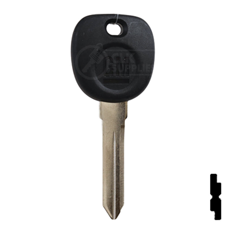 Uncut Transponder Key PK3 | Cadillac, GM Logo | B112PT Automotive Key Strattec