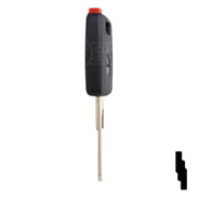 Uncut Transponder Key Shell | Audi | TP00AU-AH-P2 Automotive Key JMA USA