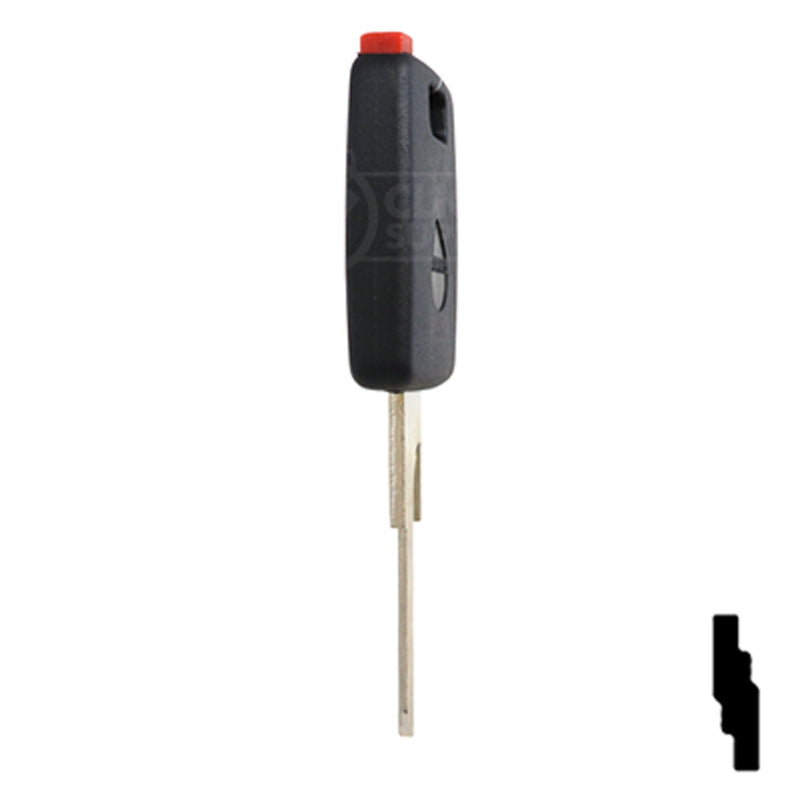 Uncut Transponder Key Shell | Audi | TP00AU-AH-P2 Automotive Key JMA USA