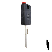 Uncut Transponder Key Shell | Audi | TP00AU-AH-P2 Automotive Key JMA USA