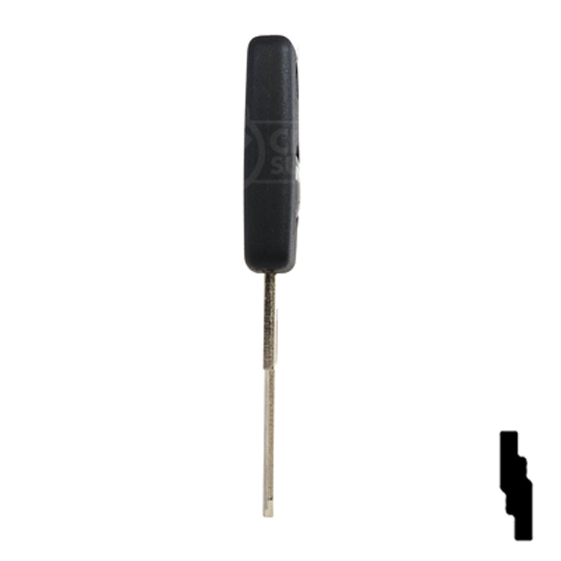 Uncut Transponder Key Shell | Audi | TP00AU-AH-P2 Automotive Key JMA USA
