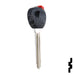 Uncut Transponder Key Shell | Mazda | TP00MAZ-9D-P Automotive Key JMA USA