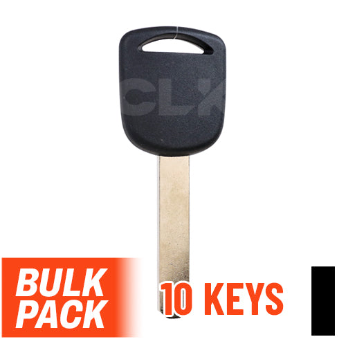 Uncut Transponder Key "V" Chip | Acura | Honda | HO03-PT, 5907553 Pack of 10 Automotive Key JMA USA