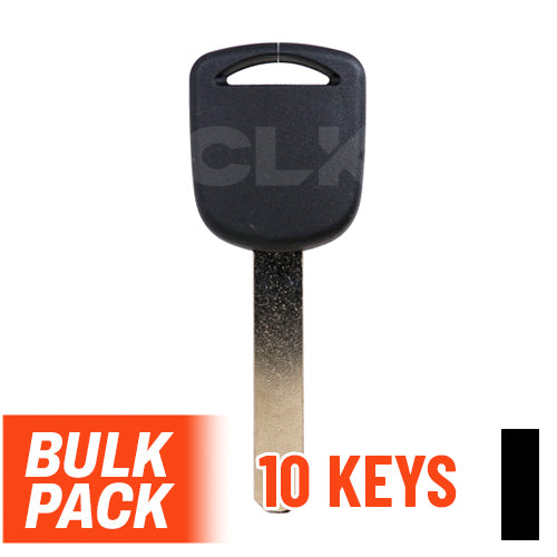 Uncut Transponder Key "V" Chip | Acura | Honda | HO03-PT, 5907553 Pack of 10 Automotive Key JMA USA