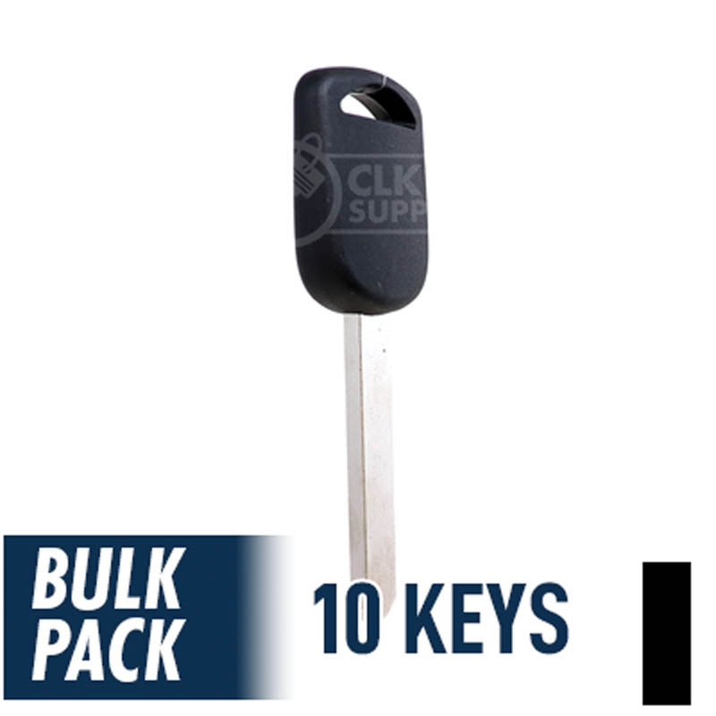 Uncut Transponder Key "V" Chip | Acura | Honda | HO03-PT, 5907553 Pack of 10 Automotive Key JMA USA