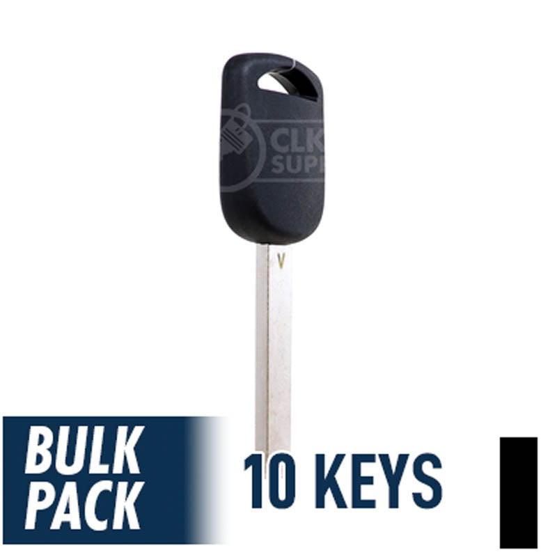 Uncut Transponder Key "V" Chip | Acura | Honda | HO03-PT, 5907553 Pack of 10 Automotive Key JMA USA