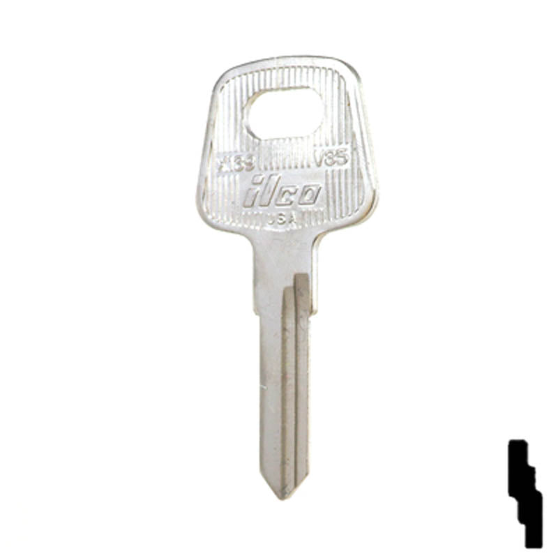 V35, X139 Audi Key Automotive Key Ilco