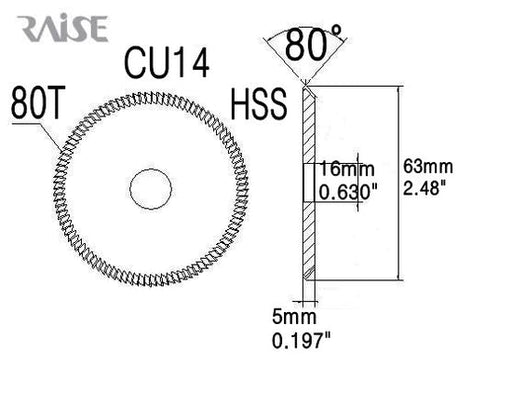 OEM Replacement for CU14 HSS Cutter for KD14 Machine Edge Key Cutting Wheel Raise