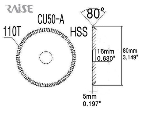 OEM Replacement for CU50A HSS Milling Cutter for Bravo III Edge Key Cutting Wheel Raise