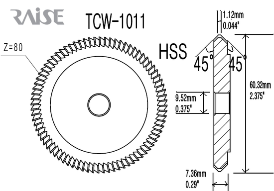 OEM Replacement for CW-1011 HSS Milling Cutter for 1200 Machines Edge Key Cutting Wheel Raise
