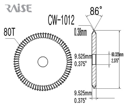 OEM Replacement for CW-1012 Medeco HSS Cutter for 1200 Series Machines Edge Key Cutting Wheel Raise