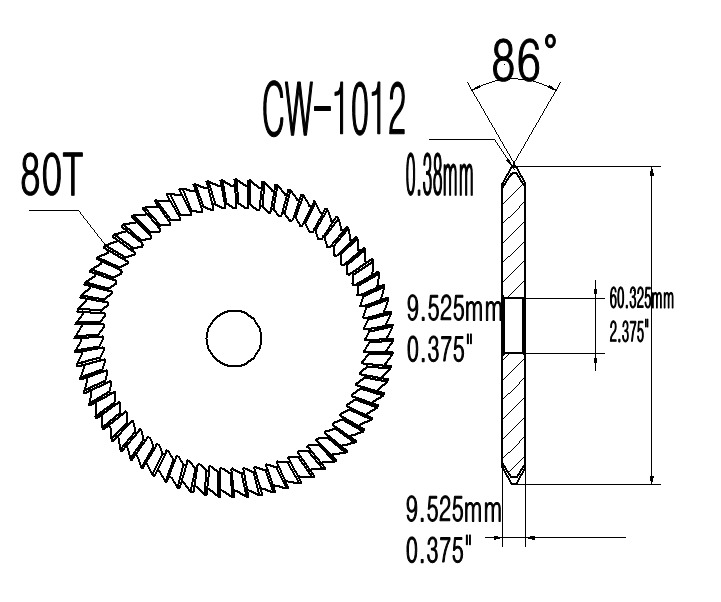 OEM Replacement for CW-1012 Medeco HSS Cutter for 1200 Series Machines Edge Key Cutting Wheel KESA