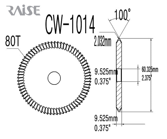 OEM Replacement for CW-1014 HSS Cutter for Ilco Edge Key Cutting Wheel Raise