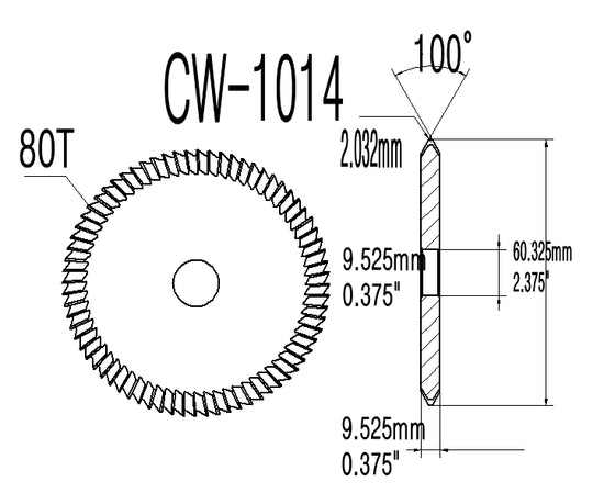 OEM Replacement for CW-1014 HSS Cutter for Ilco Edge Key Cutting Wheel KESA
