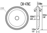 OEM Replacement for CW-47MC HSS Cutter for HPC Machines Edge Key Cutting Wheel KESA