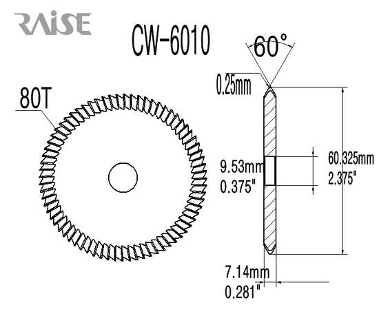 OEM Replacement for CW-6010 HSS Cutter HPC Switch Blitz Edge Key Cutting Wheel Raise
