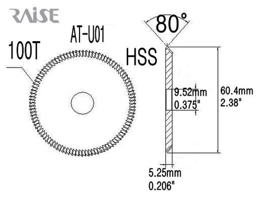OEM Replacement for U01 HSS Milling Cutter for Ilco Edge Key Cutting Wheel Raise