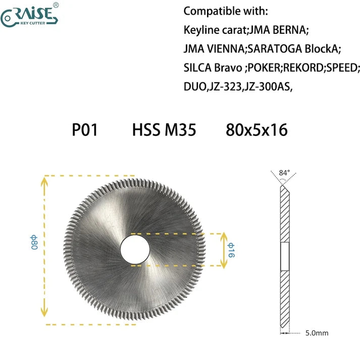 Silca Speed (040,044,045) Cutter Wheel Edge Key Cutting Wheel KESA