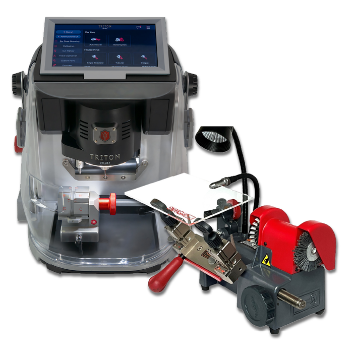 Triton PLUS Key Cutting Machine - Ultimate Edition &  Free Duplicator Edge & Laser Code Machine Triton