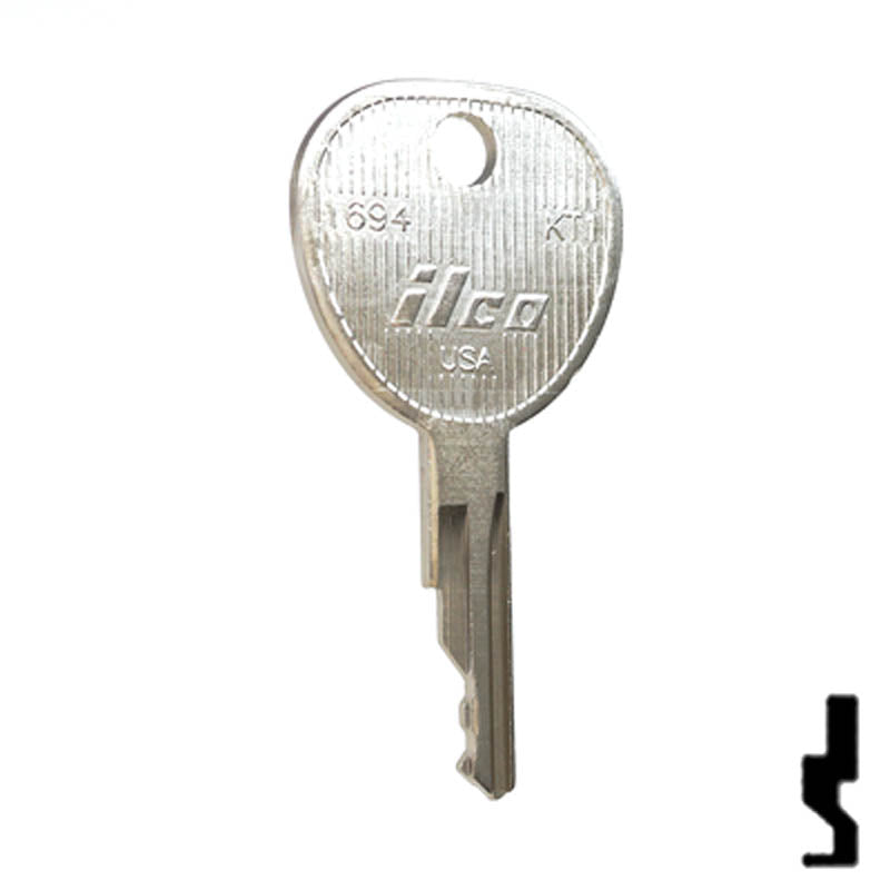 Key Blank | Kioti Tractors | 1694, KT1 Equipment Key Ilco